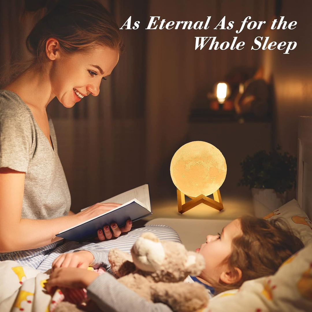 16-Color LED Moon Lamp with Stand &amp; Remote
