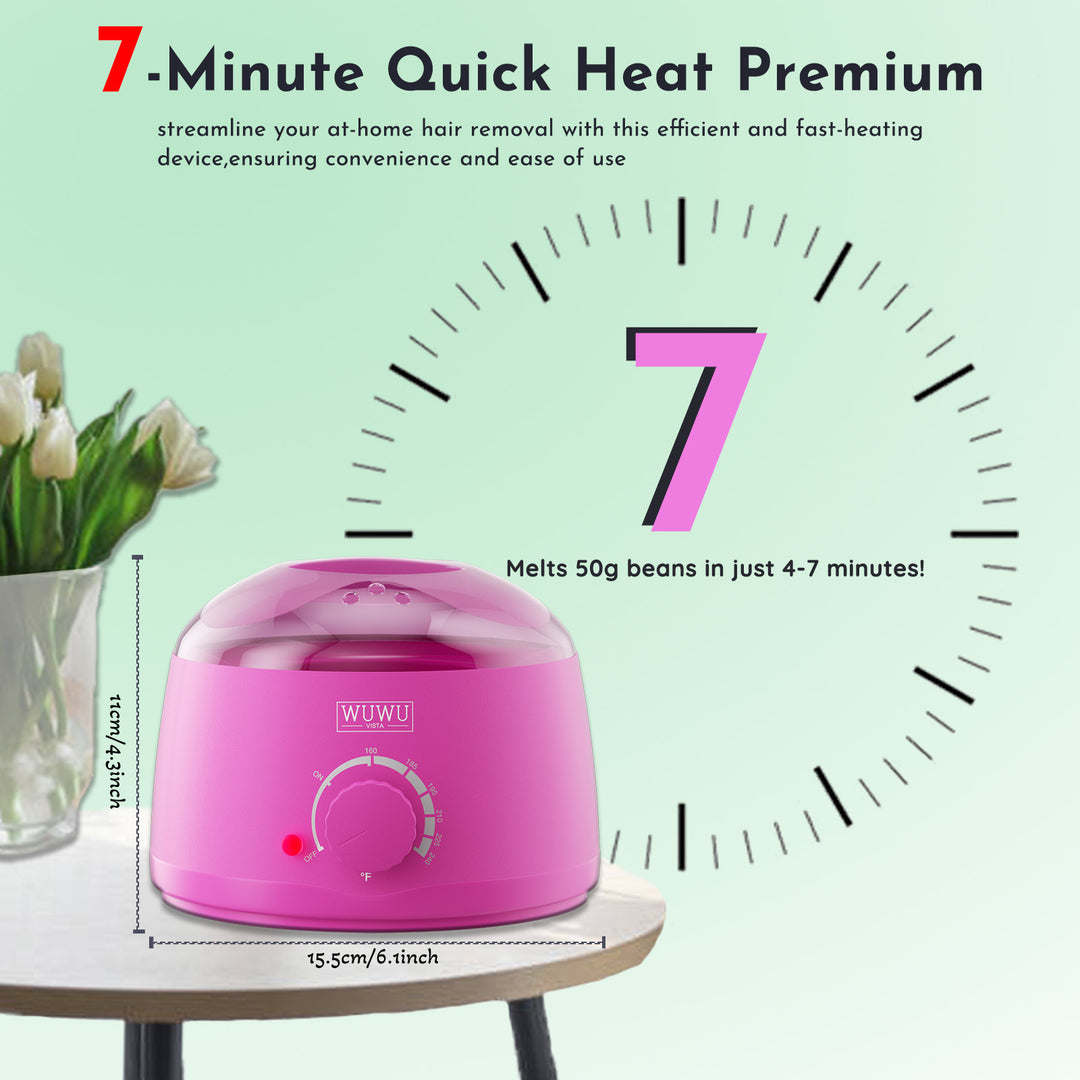 19-Piece Hair Removal Wax Warmer Kit with Wax Beads
