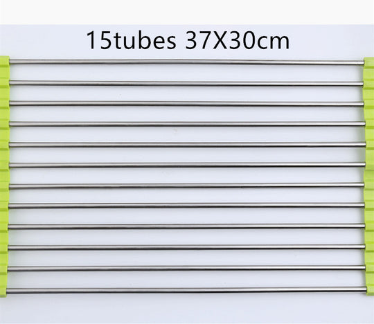 15 metal tubes with dimensions 37X30cm on a white background
