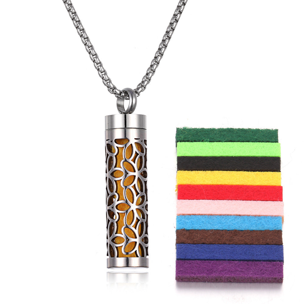 Stainless Steel Aromatherapy Essential Oil Diffuser Necklace