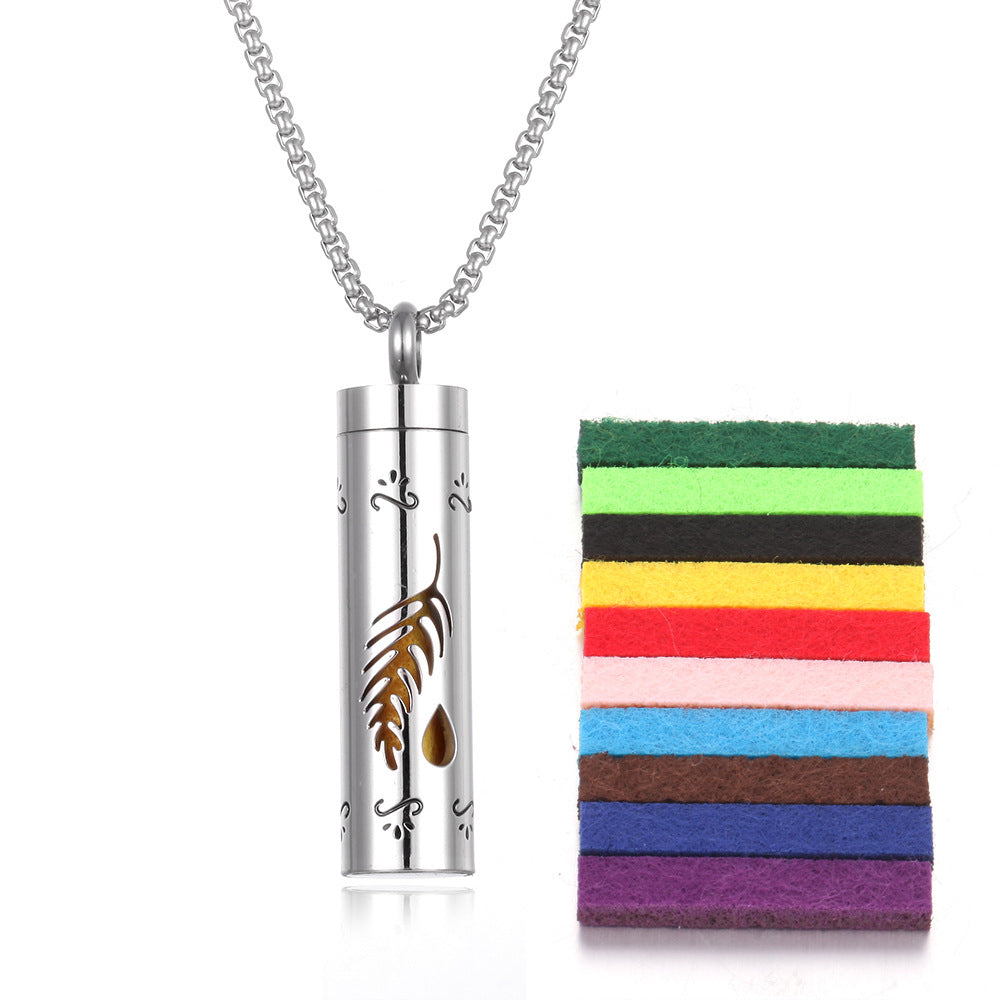 Stainless Steel Aromatherapy Essential Oil Diffuser Necklace