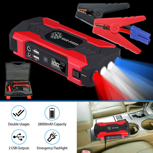 800A 28,000mAh Portable Car Jump Starter