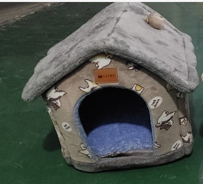 Plush Cozy Foldable Pet House