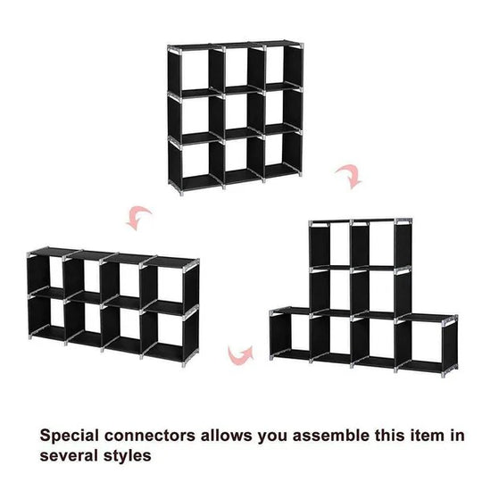 9-Cube 3-Tier Storage Organizer Shelf