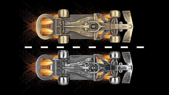 Racing car-inspired bottle openers