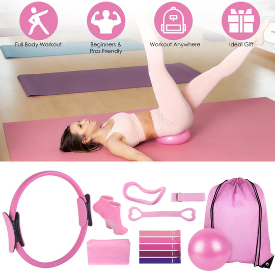 14-Piece Pilates Home Workout Kit