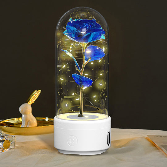 Rose LED Night Light with Bluetooth Speaker