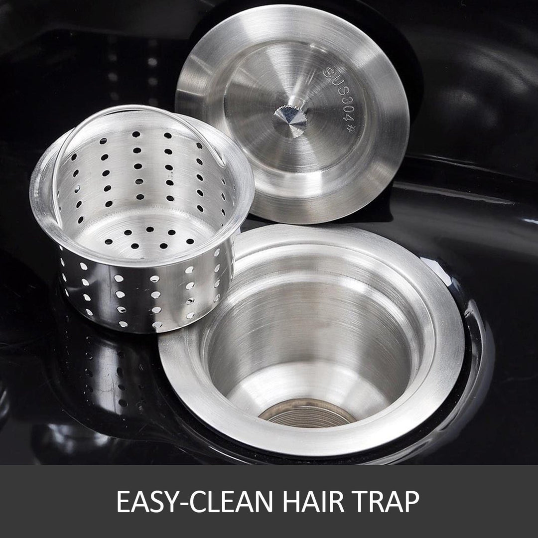 Black ABS Salon Shampoo Bowl Sink