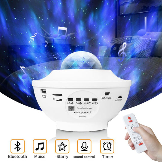 Galaxy Star Projector Night Light with Bluetooth Music