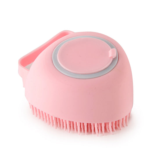 Pet Bath &amp; Massage Brush with Built-In Shampoo Dispenser