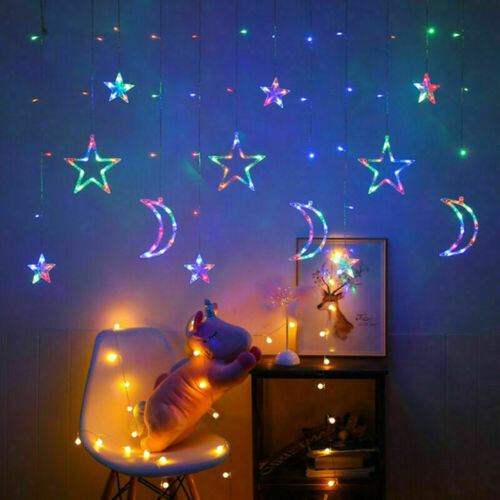 LED Star Curtain String Lights