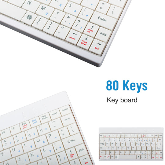 80-Key Mini USB Wired Keyboard with Carry Bag