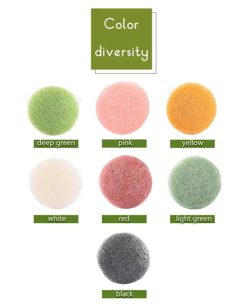 Konjac Facial Cleansing Sponge Exfoliating Face Puff