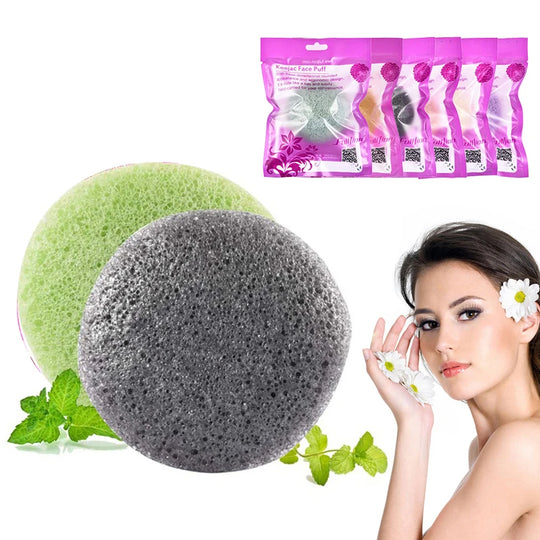 Konjac Facial Cleansing Sponge Exfoliating Face Puff