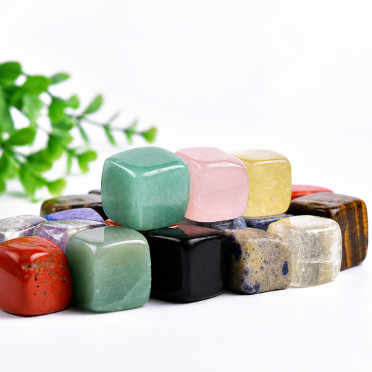 Natural Crystal Aromatherapy Diffuser Stone Cube Set