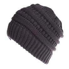 Knit Ponytail Beanie Hat for Women