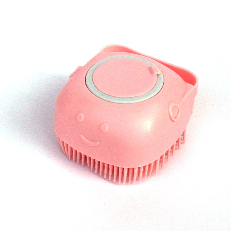 Pet Bath &amp; Massage Brush with Built-In Shampoo Dispenser