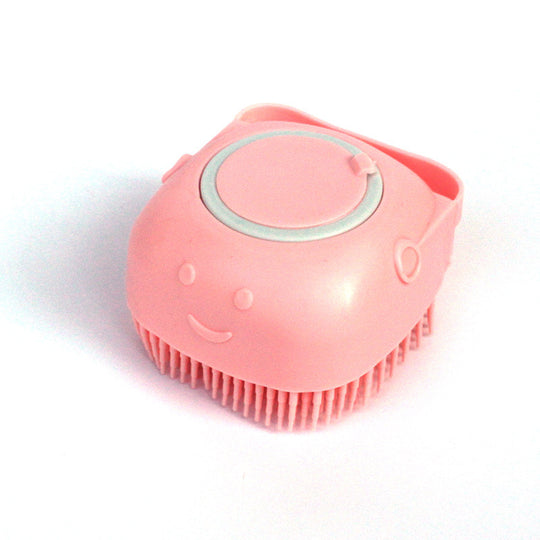 Pet Bath &amp; Massage Brush with Built-In Shampoo Dispenser