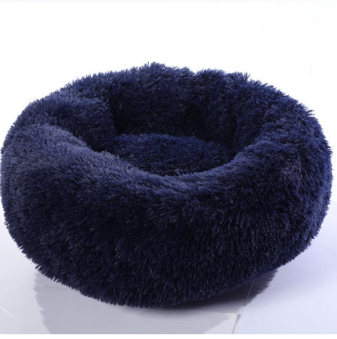 Cozy Plush Calming Pet Bed for Winter Comfort