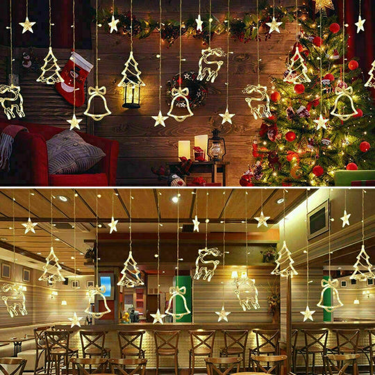 LED Star Curtain String Lights