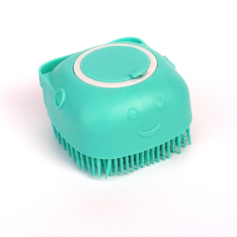 Pet Bath &amp; Massage Brush with Built-In Shampoo Dispenser