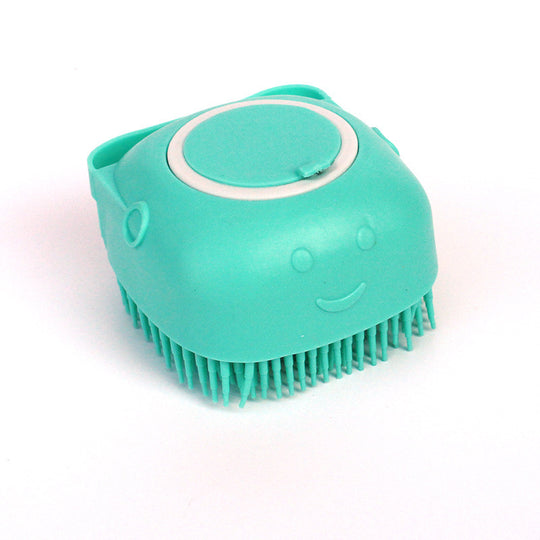 Pet Bath &amp; Massage Brush with Built-In Shampoo Dispenser
