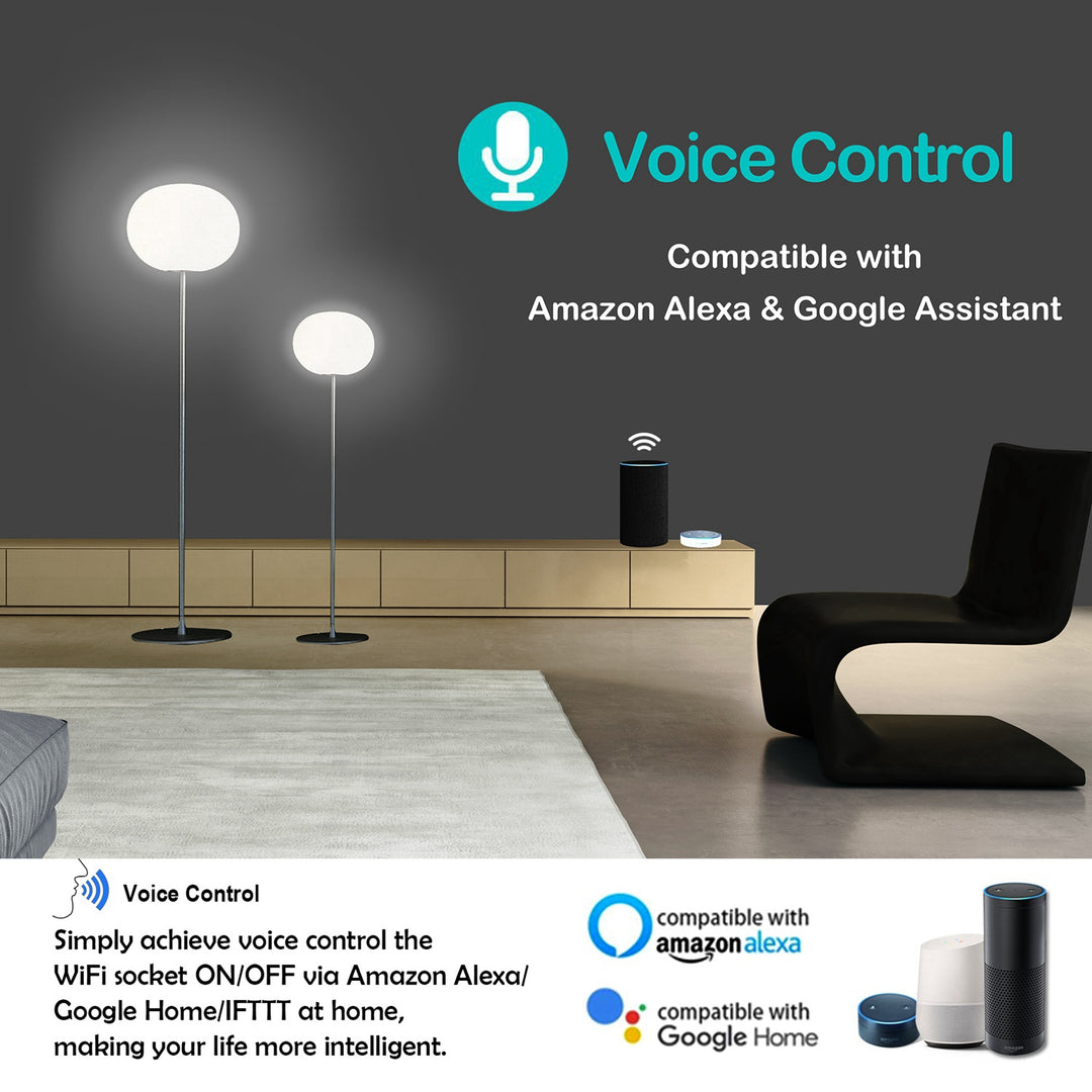 WiFi Smart Plug with App &amp; Voice Control