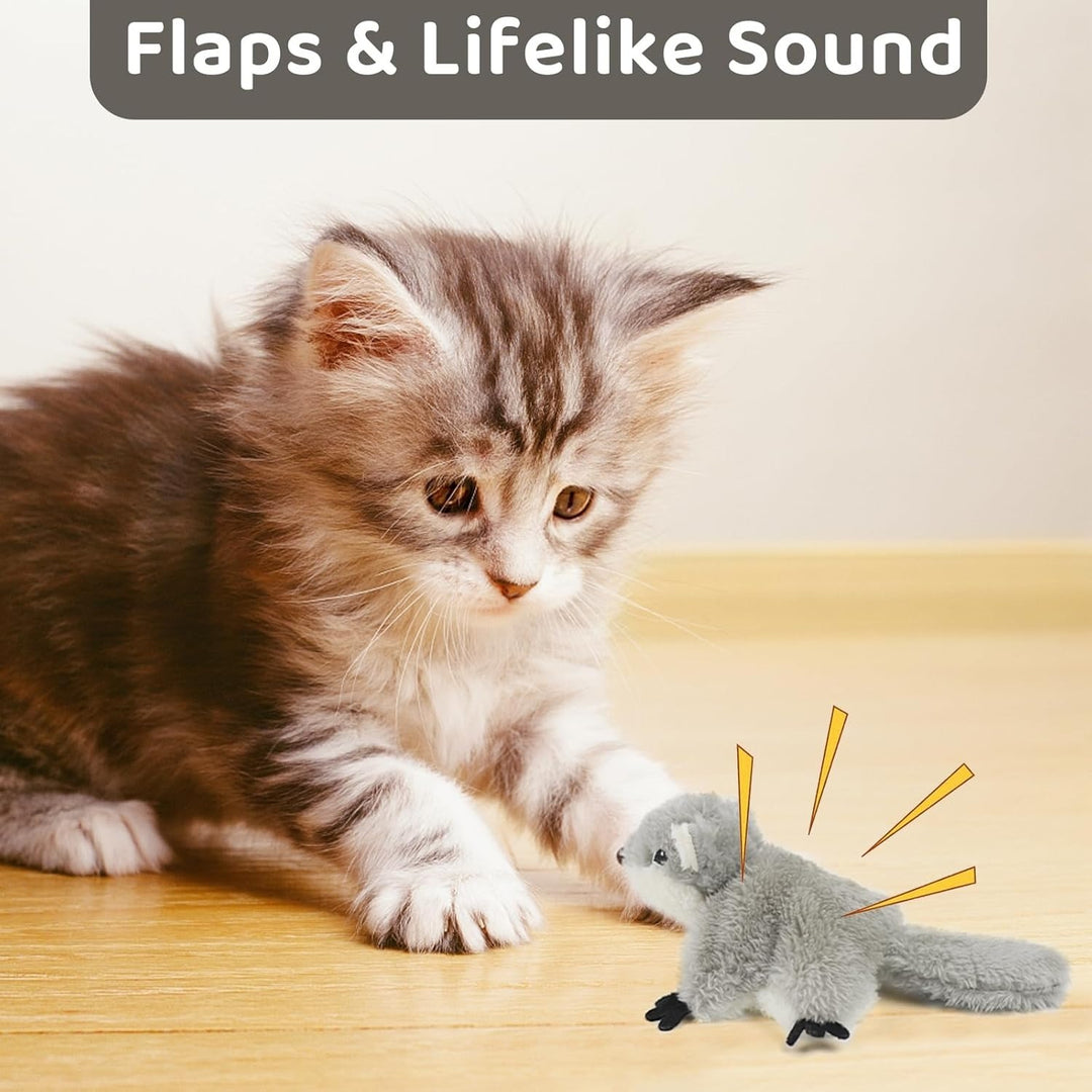 Rechargeable Flapping Squirrel Catnip Toy