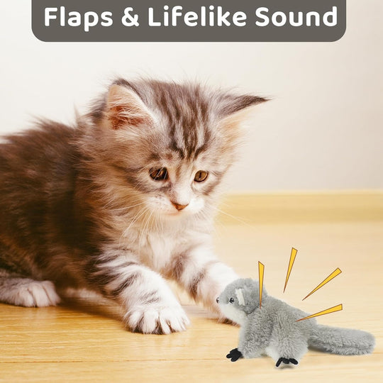 Rechargeable Flapping Squirrel Catnip Toy