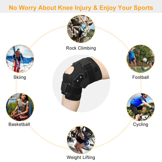 Adjustable Open-Patella Knee Support Brace