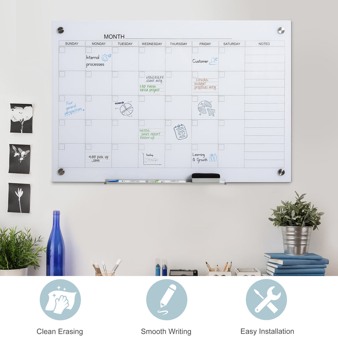 Monthly Dry-Erase Wall Calendar Set