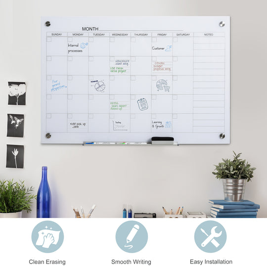 Monthly Dry-Erase Wall Calendar Set