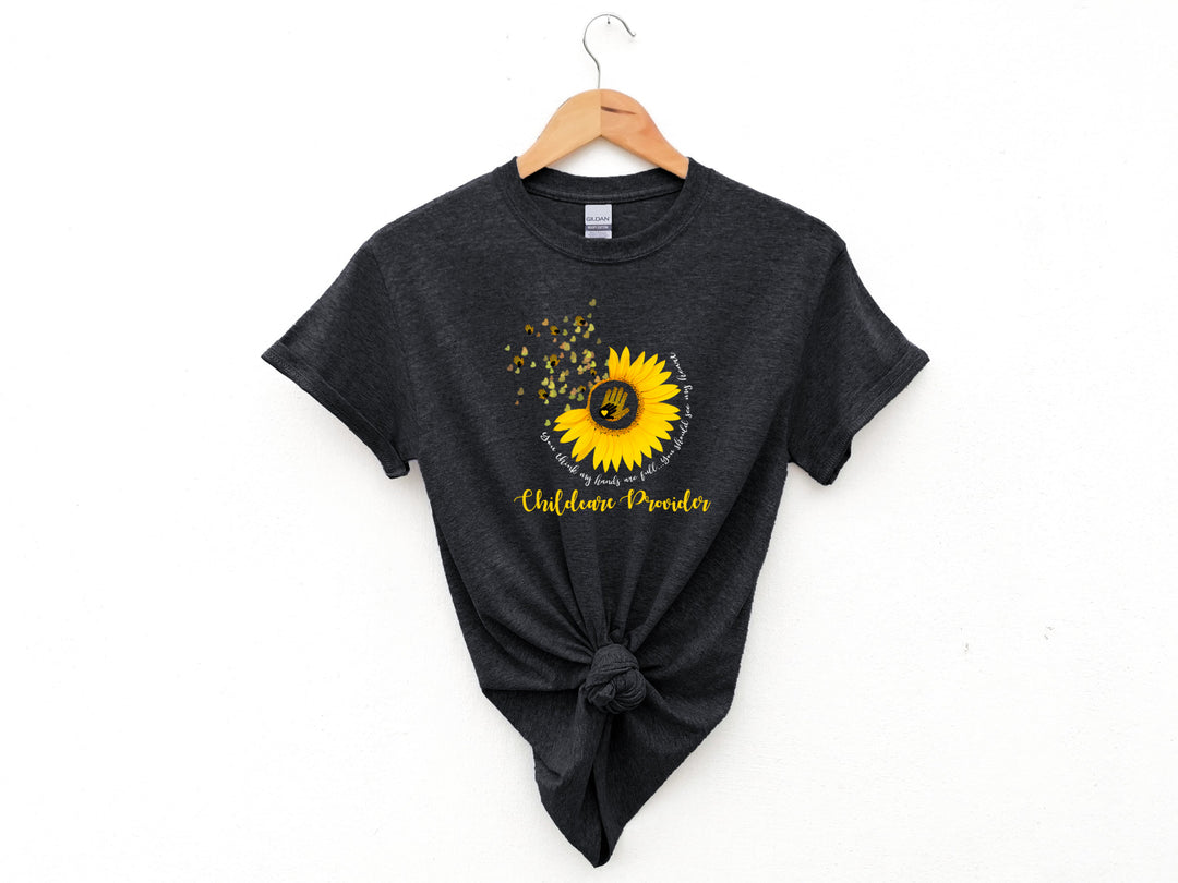 Sunflower Heart Full Childcare Provider T-Shirt