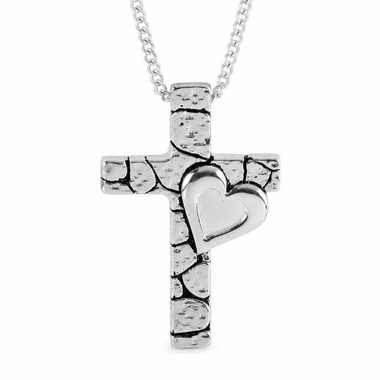 Caring Heart Cross Necklace Gift Set