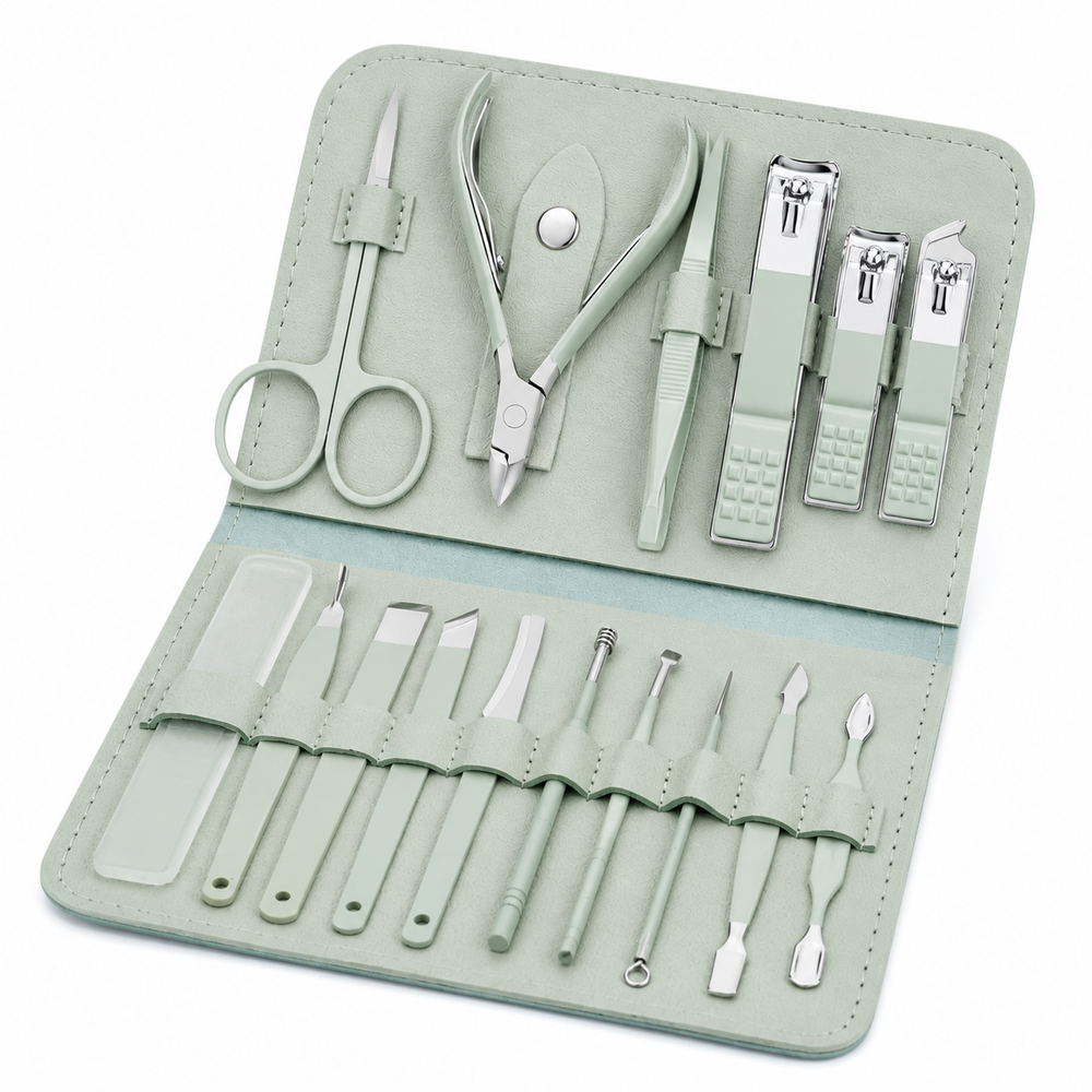 16-Piece Manicure & Pedicure Grooming Kit with Case
