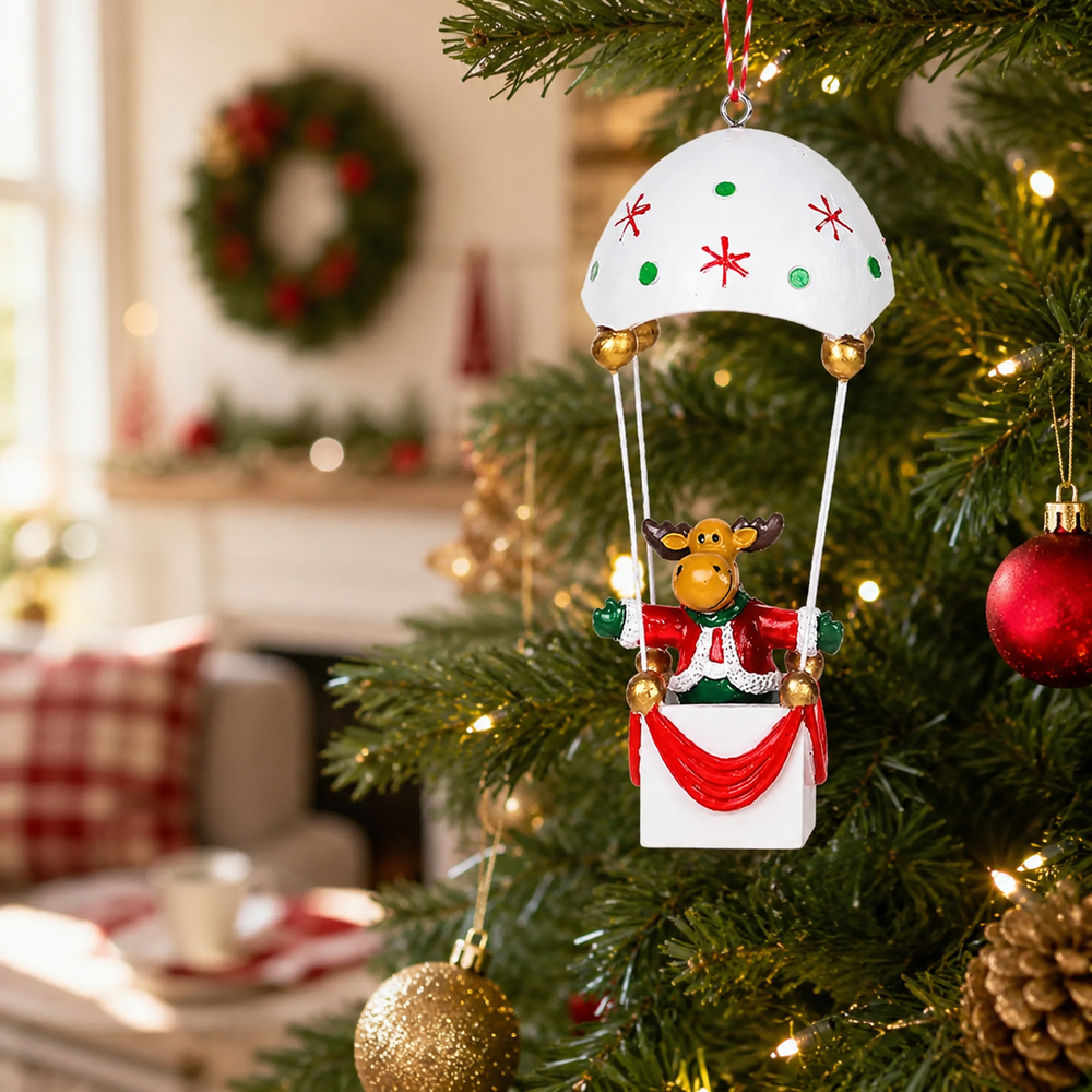 Christmas Parachute Resin Tree Ornament