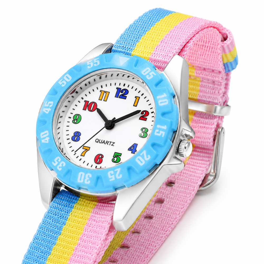 Lancardo Rainbow Kids Quartz Watch with Nylon Strap