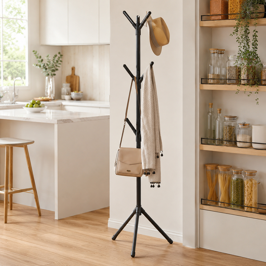 Modern Freestanding Coat Rack with 9 Hooks
