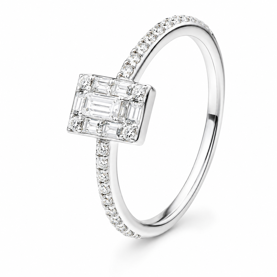 925 Sterling Silver Zircon Fashion Ring