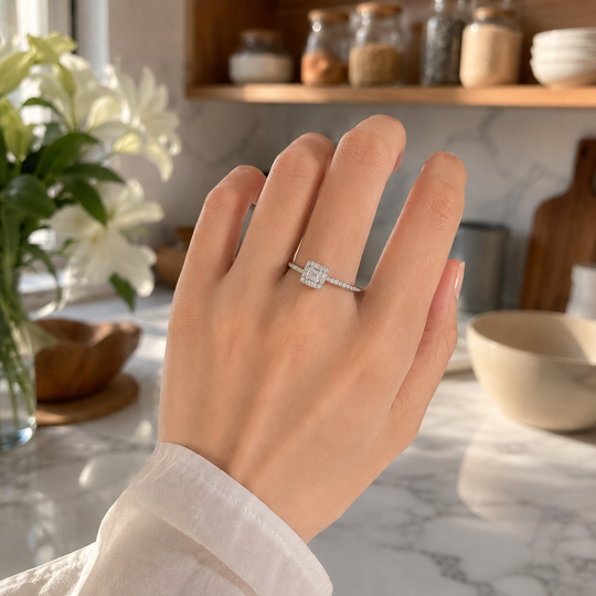 925 Sterling Silver Zircon Fashion Ring