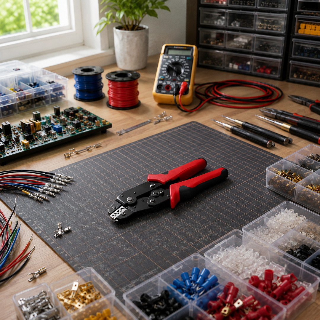 SN-58B Ratcheting Crimping Tool for Open Barrel Terminals