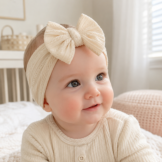 Baby Nylon Bow Headband Soft Stretch Hair Band
