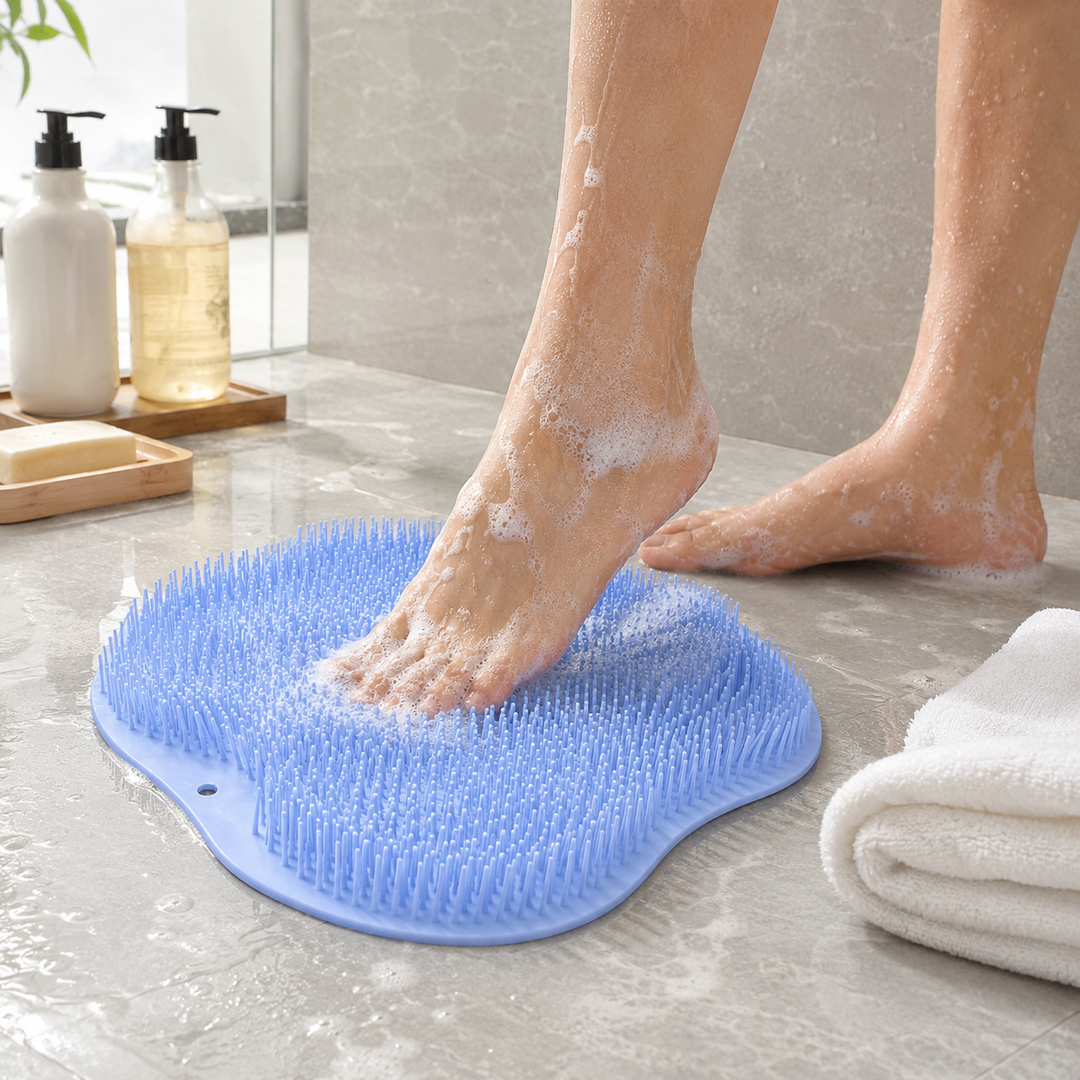 Silicone Shower Foot Scrubber Massage Mat