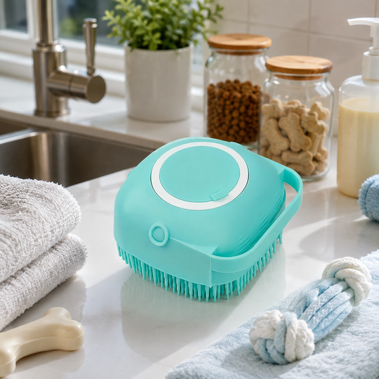 Silicone Pet Grooming Bath Brush for Deshedding