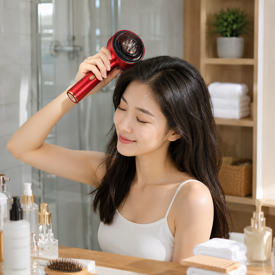 Electric Scalp Massage Comb with Liquid Applicator