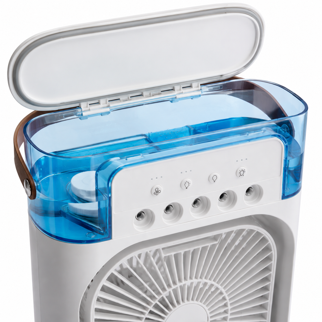 3-in-1 Portable Air Cooler Fan with Humidifier &amp; LED Light