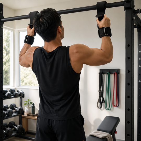 Non-Slip Weight Lifting Hooks with Wrist Straps