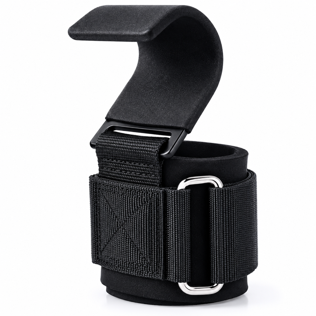 Non-Slip Weight Lifting Hooks with Wrist Straps