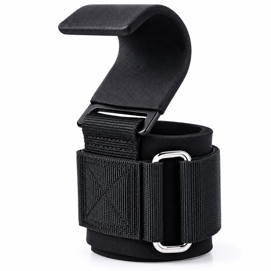 Non-Slip Weight Lifting Hooks with Wrist Straps
