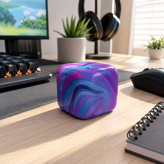 Slow-Rebound Multicolor Cube Sensory Fidget Toy